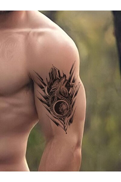 Mecit Tuhafiye Kurt Şekilli Kol Vucut Geçici Dövme