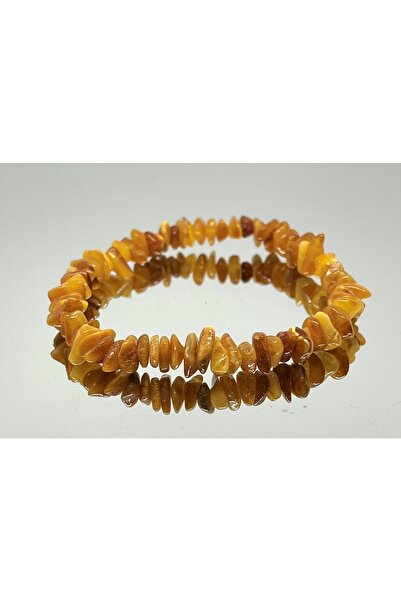 Tesbihci Efendi Damla Amber Adult Antique Gold Color Elastic Bracelet