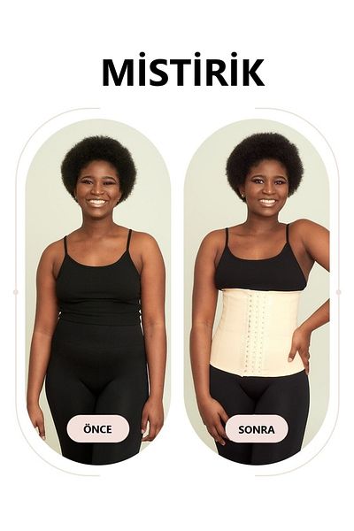 MİSTİRİK Model Tvigoso Corset fără bretele în 4 etape pentru fermitate și slăbire pentru burtă, culoarea pielii