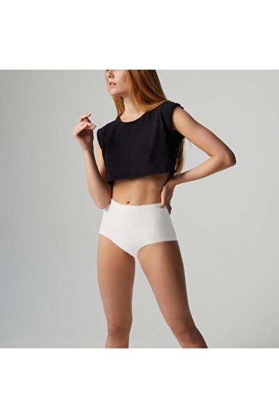 MİSTİRİK Polfa Kaydırmaz Extra Silikon Şeritli Bato Külot Korse Beyaz Renk