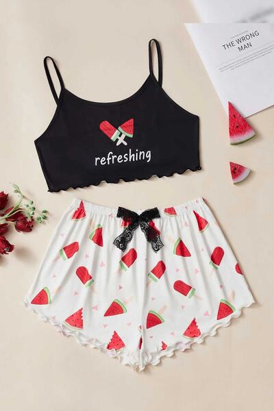 PEMBİŞ HOMEWEAR Tex Supersoft Shorts Set Refreshing