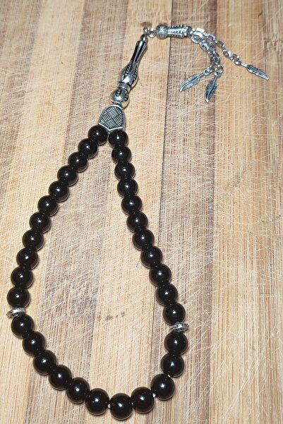 TAŞÇIZADE مسبحة صلاة من حجر العقيق الطبيعي - قطع كروية، مجموعة من 33 قطعة