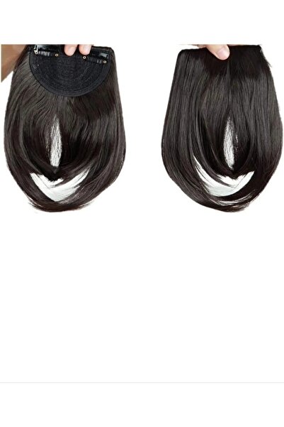 AKOLİFE Gerçek Saç Doğal Görünümlü 1.kalite Çıt Çıtlı Uzun Kenarlı Siyah Takm...