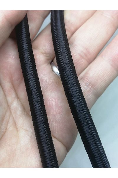 Firebird Takı Aksesuar Ve Kamp Malzemeleri Λαστιχένια κλωστή 8 mm Μαύρο Χρώμα 10 μέτρα