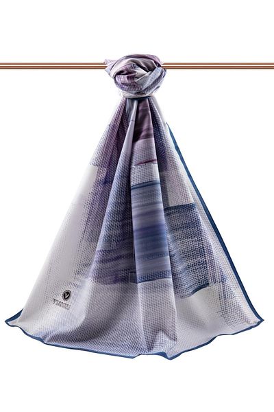 Vissona Γυναικείο Luxury Medina Silk Shawl Plum - Indigo