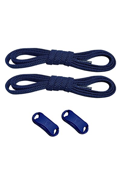 Palwin Takbırak Yeni Nesil Pratik Bağcık Shoelace Klipsli Lastikli Bot Çocuk Ayakkabı Bağcığı Lacivert