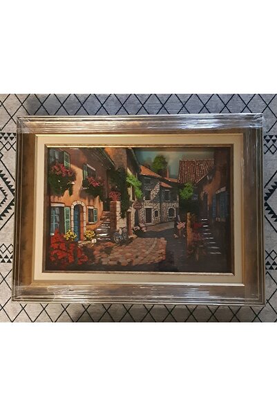 PUDİMARKET SANAT ATÖLYESİ Alaçatı Sokak Temalı Özel Tasarım 3d Kağıt Rolyef T...