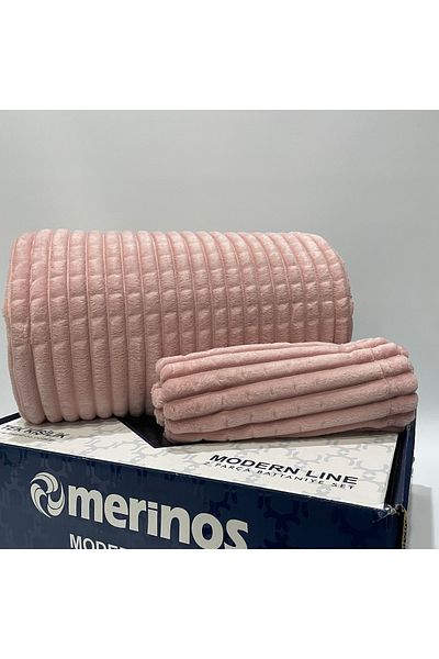Merinos Modernline Single 2 Piece Blanket Set