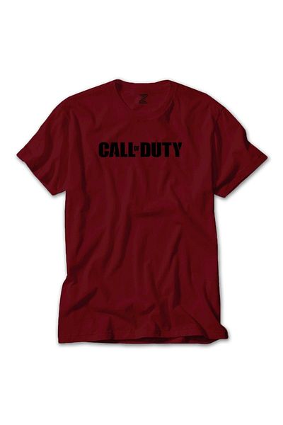 Z zepplin Тениска с черен текст Call of Duty в червено