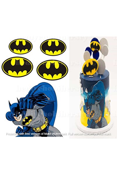hediyehobihersey Batman Yenilebilir Gıda Baskısı, Yenilebilir Pasta Süsü, Kur...