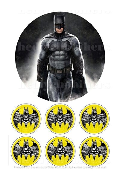 hediyehobihersey Batman Yenilebilir Gıda Baskısı, Yenilebilir Pasta Süsü, Kur...