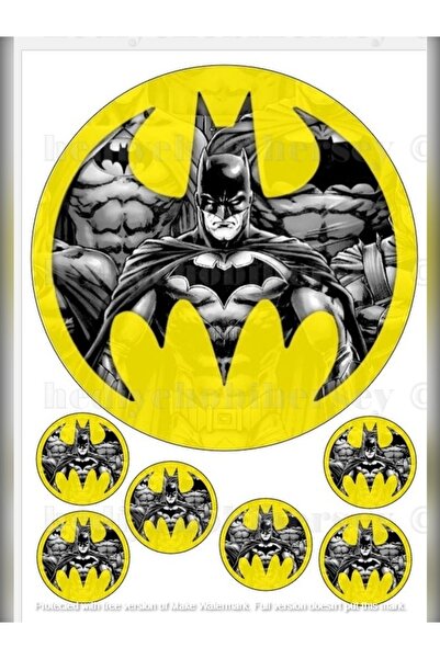 hediyehobihersey Batman Yenilebilir Gıda Baskısı, Yenilebilir Pasta Süsü, Kur...