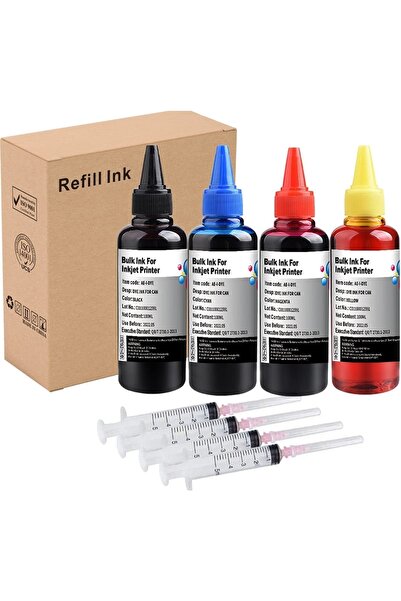 HP 4 Renk Mürekkep Dolum Seti 4x100 Ml