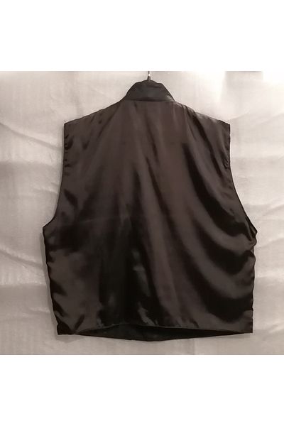 Butik Tülin Unisex Authentic Genuine Leather Coffee Ancient Three Pockets Satin Lining Button Vest L-xl Pakistan