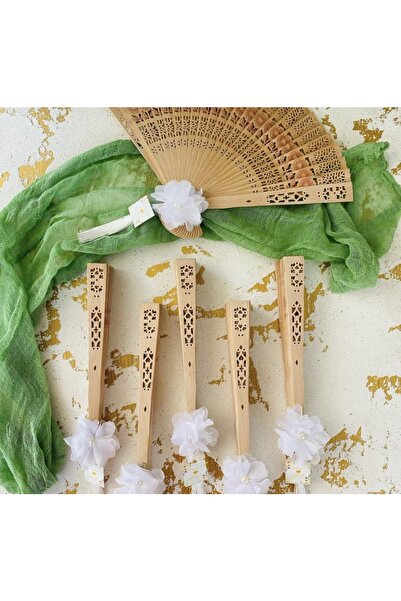 Çemrek Süs Parti Söz Nişan Kına Bebek Hediyelik Ahşap Yelpaze Nikah Şekeri 25...