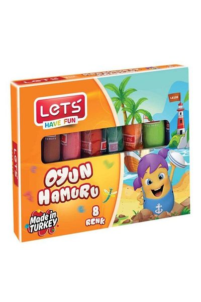Lets 8 Colors Finger Play Dough - 320 Gr L8108 (1 Pc)