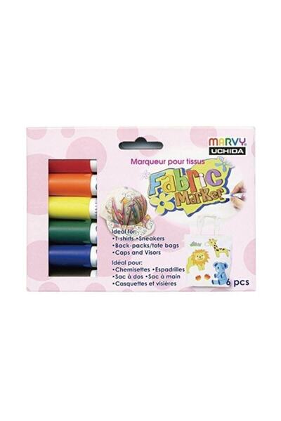 Marvy Kumaş T-shirt Boyama Kalemi - 6lı Set