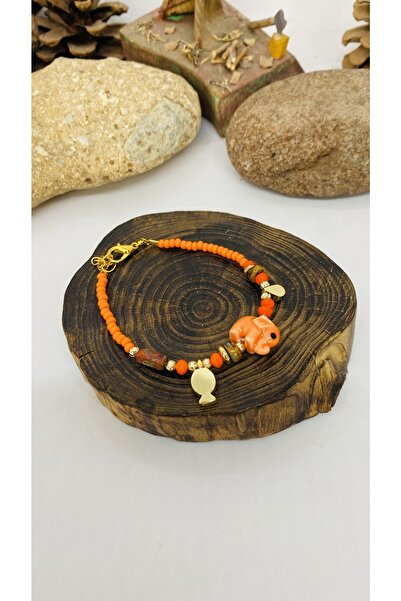 Porsuk Alternatif Handmade Ceramic Elephant Figure Women's Bracelet