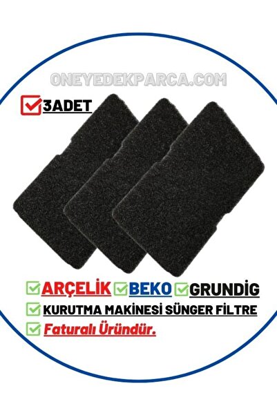 Arçelik Kurutma Makinesi Süngeri Filtresi (3 Adet)