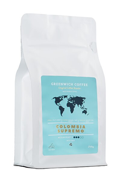 Greenwich Coffee Colombia Supremo | Filtre Kahve Çekirdek Kahve Espresso V60 %100 Arabica 250 gr