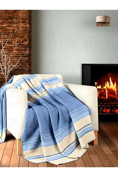 Özlü Home Βαμβακερή κουβέρτα Four Seasons Μονό κάλυμμα κρεβατιού Pique