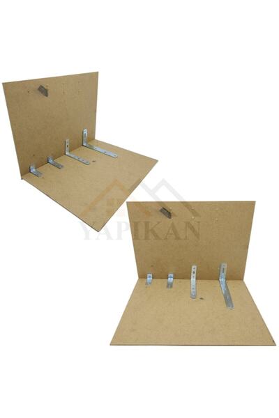 Yapıkan 4 Ad Orta Yük L Demir Gönye Köşebent 20x60x140mm- Deprem Mobilya Dolap Sabitleme Birleştirme Aparatı