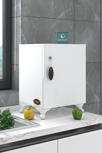 Kenzlife Mutfak Dolabı Zehra 048*030*032 Byz Kilitli Tekerlekli Banyo Evrak O...