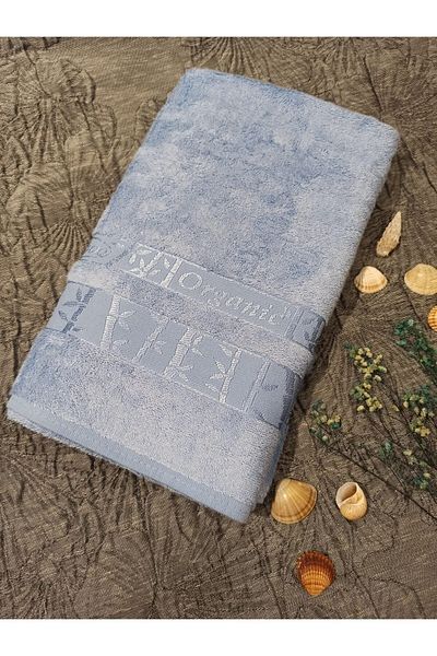 ŞENER HOME Prosop de baie din bambus de prima calitate marime mare 90x150 Cm.- Albastru