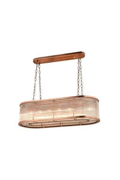 LampaLuce Albinia Özel Çubuk Taşlı Salon Sarkıt Avizesi Yemek Masası Üzeri Ba...