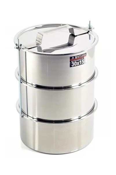 abnturk 30-35 Kişilik Temek Taşıyıcı Karavana 30x15cm Tabldot Tipi Paslanmaz ...