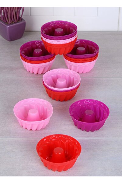 ELEGANCEV قالب كيك مافن سيليكون 12 قطعة