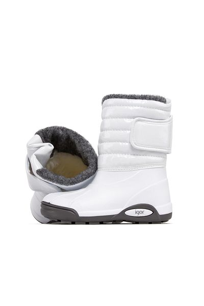 IGOR W10168 - Μπότες Charol Ski White Topo με Παιδική Γούνα