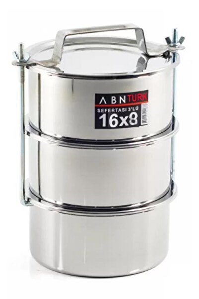 abnturk 6-9 Kişilik Temek Taşıyıcı Karavana 16x8cm Tabldot Tipi Paslanmaz Çel...