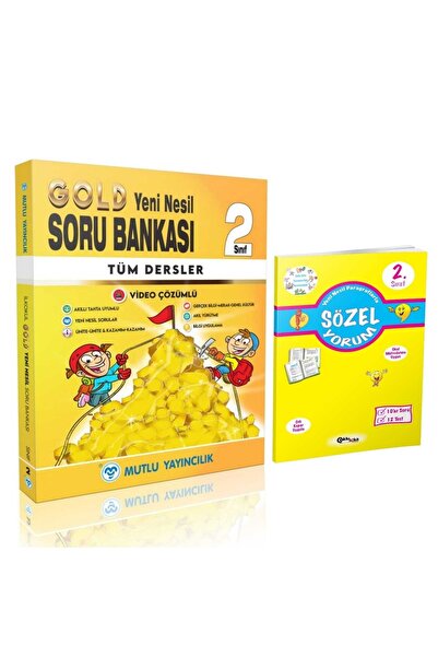 Mutlu Yayıncılık 2. Sınıf Tüm Dersler Gold Soru Bankası + Sözel Yorum Kitabı