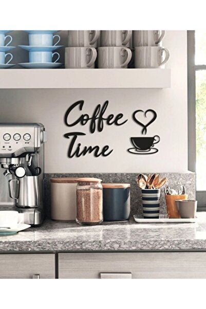 MİNAY HOME Coffee Time Duvar Dekoru - Duvar Süsü (40*20 Cm )
