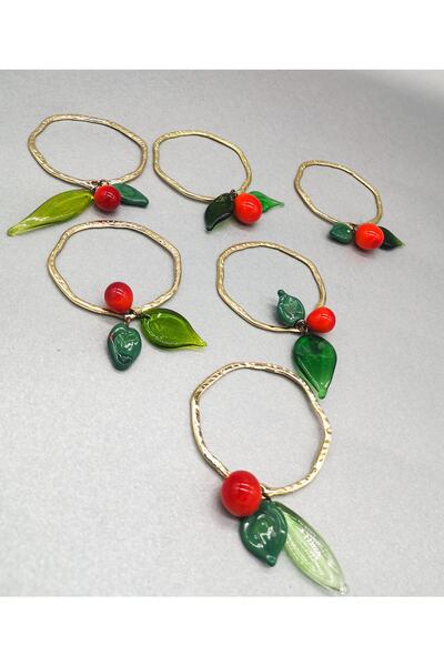 camADA Kokina Yılbaşı Çiçeği Peçete Halkası 6 Lı