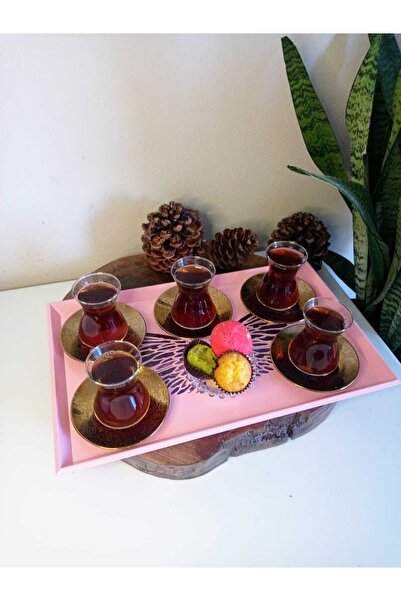 ASLI Hand Painted Wooden Tea, Coffee, Promise Engagement Decorative Serving P...