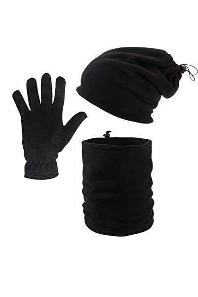 FATELLA Unisex Fleece Beanie Neck Collar Glove Set