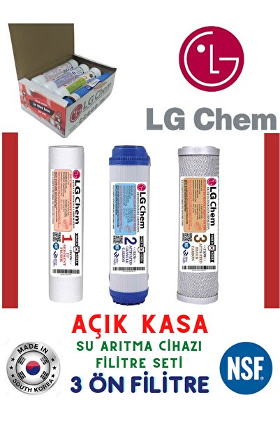 LG Chem Açık Kasa Su Arıtma Cihazı 3 Ön Filitre Seti