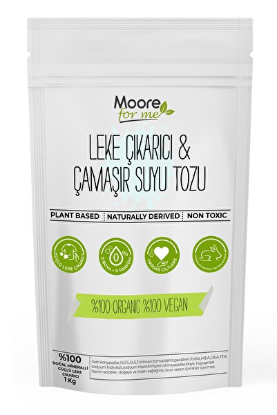 Moore For Me Doğal Mineralli Vegan Güçlü Leke Çıkarıcı Ve Çamaşır Suyu Tozu 1 Kg