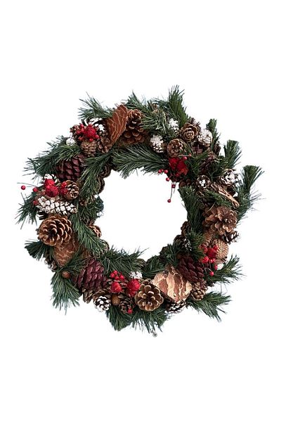 Art Pine Natural Christmas Natural Door Ornament Wreath 40cm Wall Decor Hobby Home Decoration