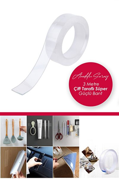 Anadolu Saray Çarşısı Pratik 3 Metre Çift Taraflı Nano Teknolojili Süper Güçl...