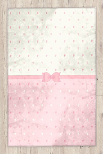 modalive Home Pembe Fiyonklu Bambu Çocuk Odası Halısı