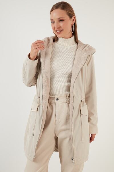 ONLY 15208727 Onldahlia Rev. Parka cu blană Otw pentru femei, haină Pumice Stone/w.pumice Stone Fur