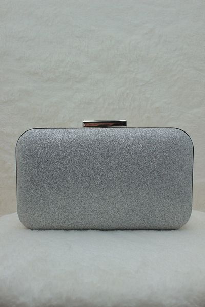 Sh Poly Βραδινό φόρεμα τσάντα Clutch Portfolio με λουράκι ώμου και τσάντα άμμου Sim Silver 2023
