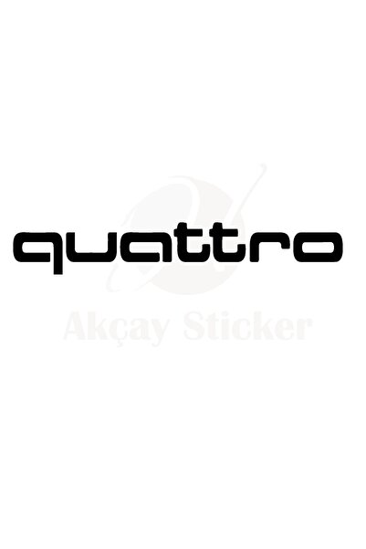 Akçay Sticker (2 Adet) Audi Quattro Sticker Audi Oto Sticker Araba Sticker Si...