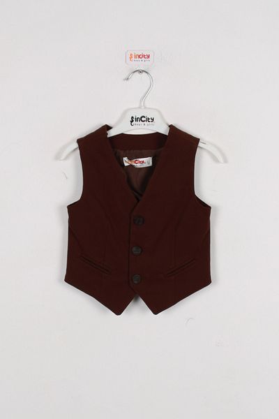 incity Boy's Brown Vest