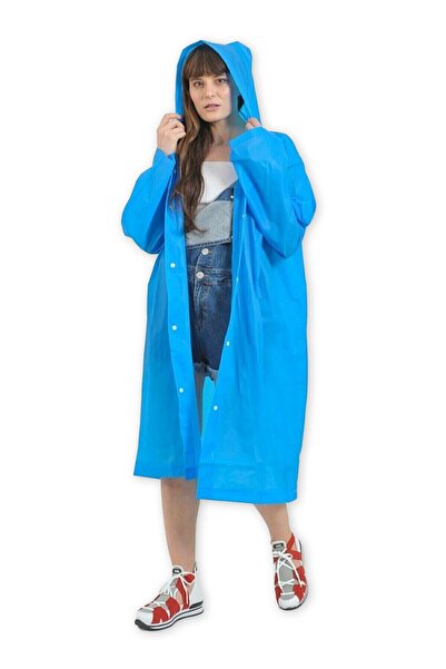 Meşem معطف واق من المطر إيفا بغطاء للرأس باللون الأزرق للجنسين من ناسيا