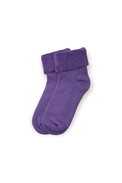 Arel Socks Kadın Kışlık Termal Lila Bot Çorabı