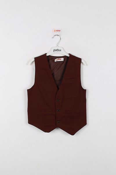 incity Boy's Brown Vest